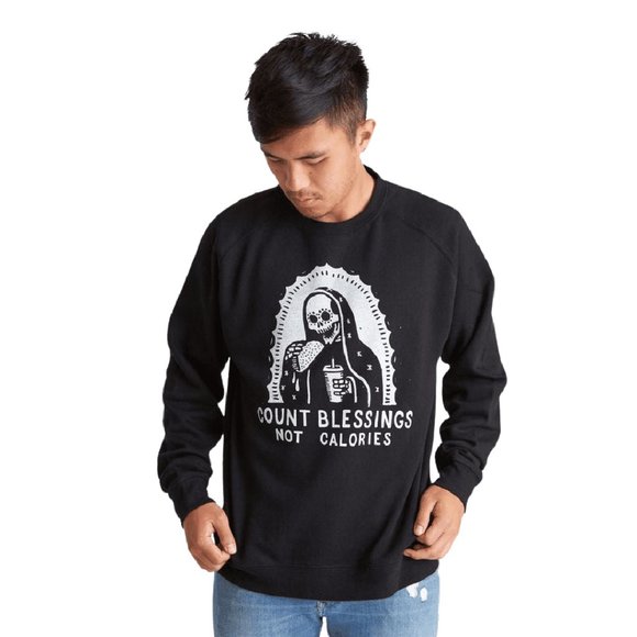 Pyknic Count Blessings Not Calories Eco-friendly Comfy Soft Sweatshirt - Picture 3 of 3